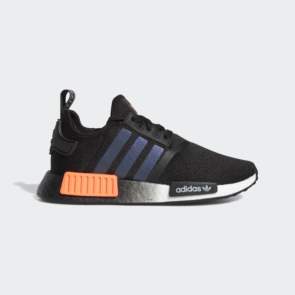 Adidas Boys' NMD_R1 Originals Shoes Black/Orange/White Ireland FW0186